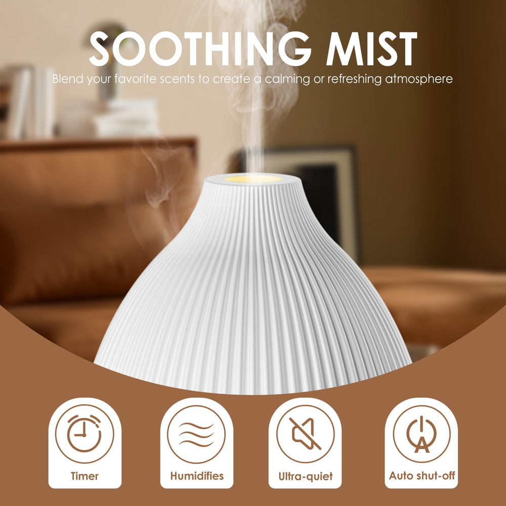 SALKING Essential Oil Diffuser black base blends sleek decor with silent operation.