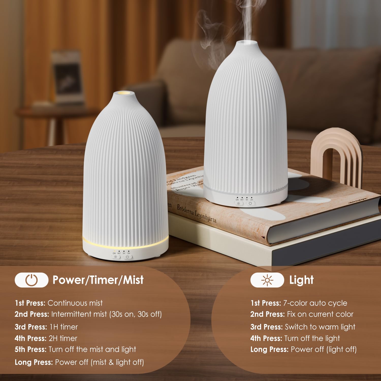 SALKING diffuser black version auto shut-off for safe use with low water.