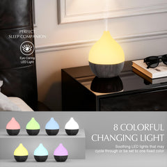 SALKING diffuser top view showing mist and 100ml capacity for small rooms