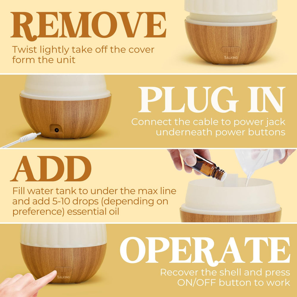 SALKING 300ml diffuser enhances large-room ambiance and extended sessions