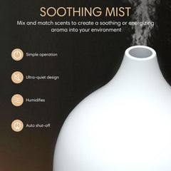 SALKING diffuser set 2 glowing warm light, creating a cozy nighttime ambiance.