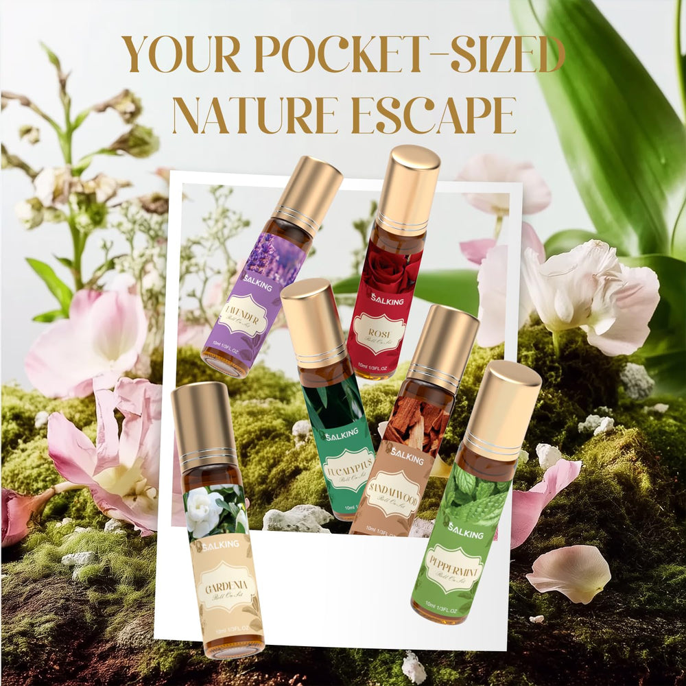 SALKING Essential Oils Roll-On Set – gardenia for uplifting scent and skin-friendly use.