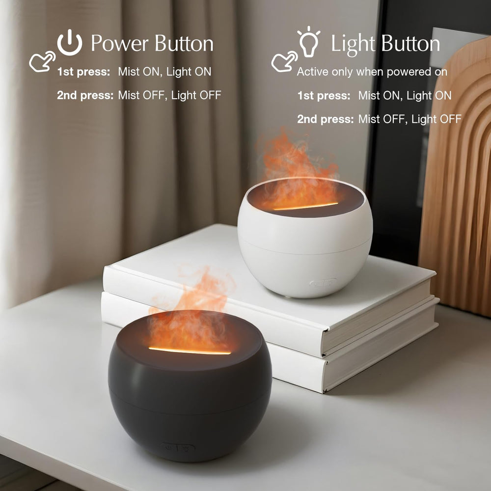 Compact SALKING flame diffuser fits bedside or desk spaces