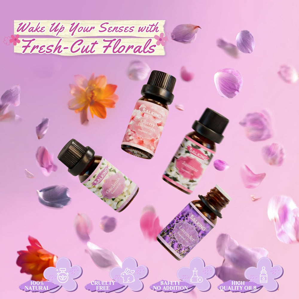 SALKING Floral Essential Oils Set Gardenia oil for fresh floral scent.