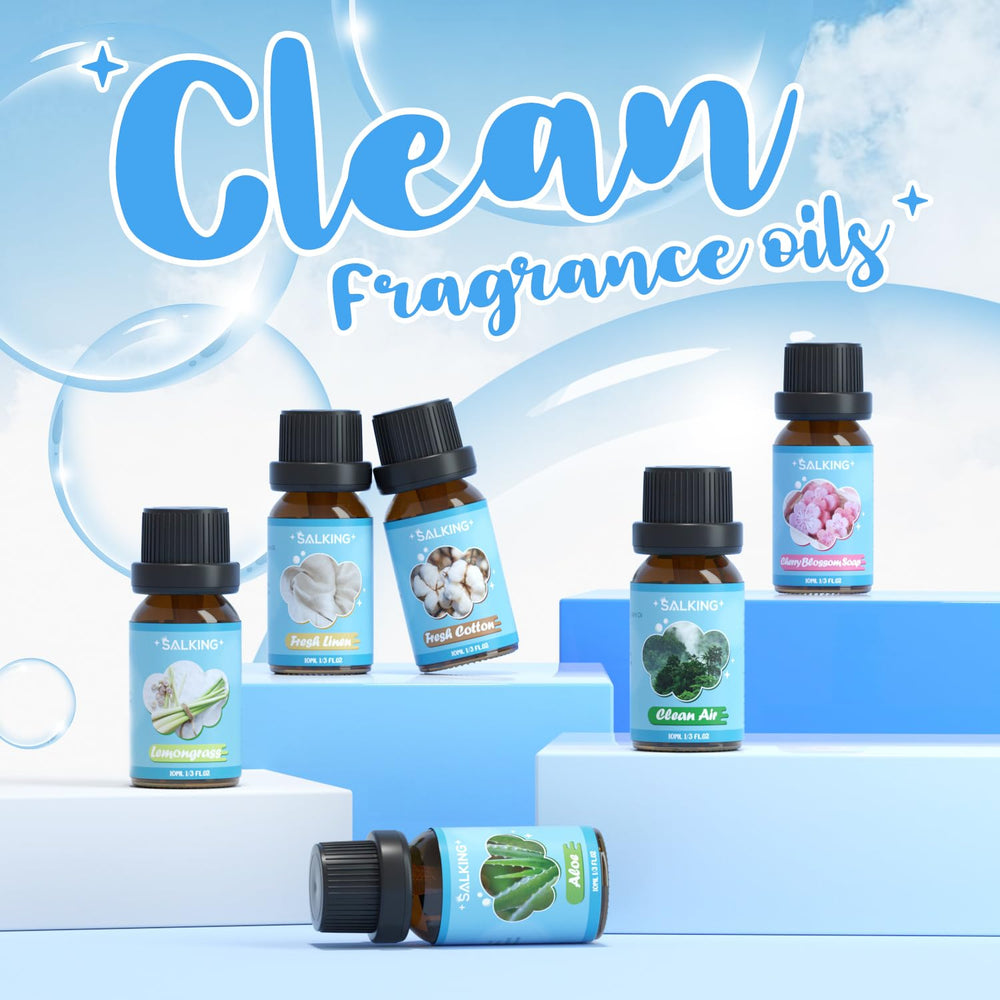 SALKING Fresh Cotton diffuser oil bottle offers airy clean aroma in any room