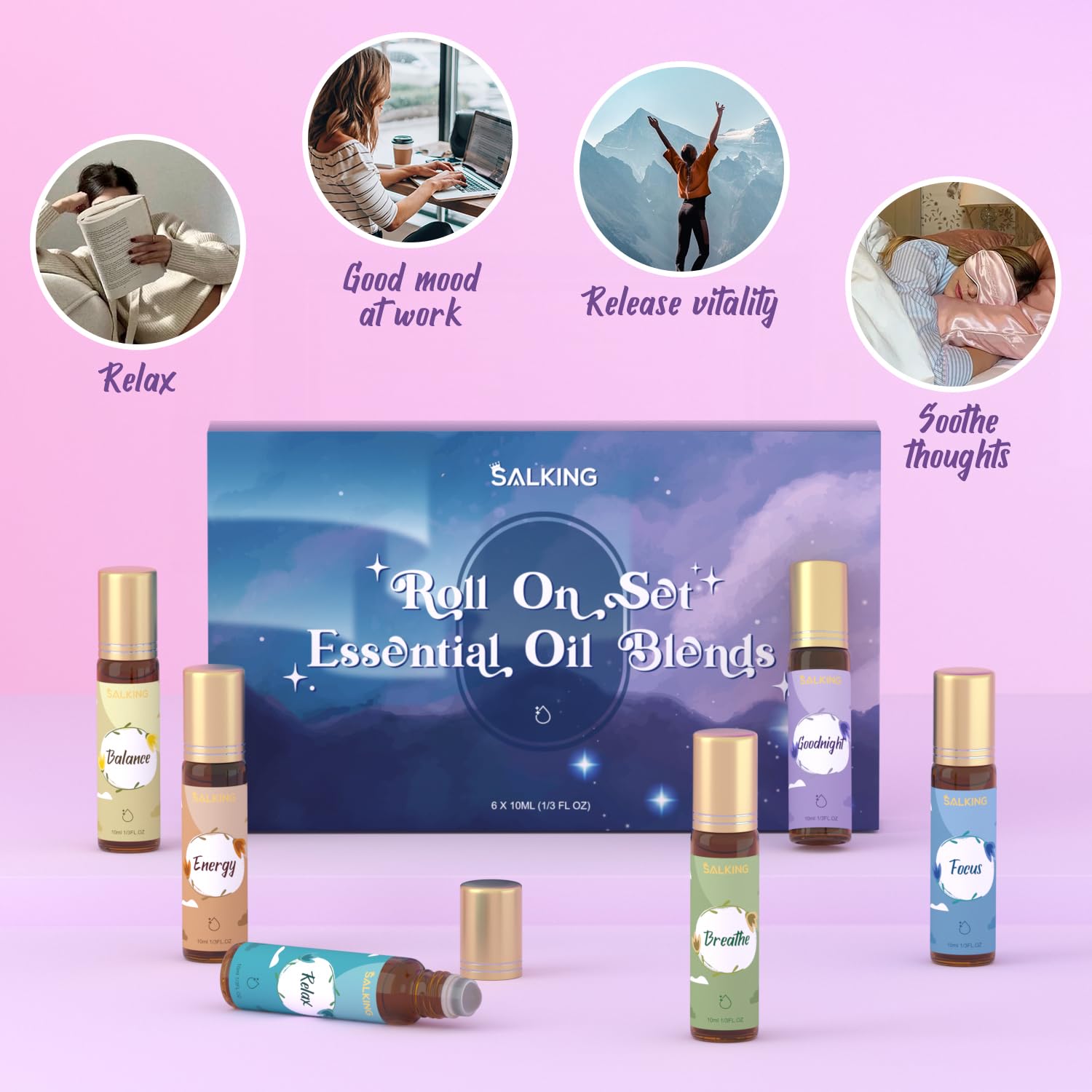 SALKING Essential Oil Gift Set offers a thoughtful natural wellness present for loved ones.