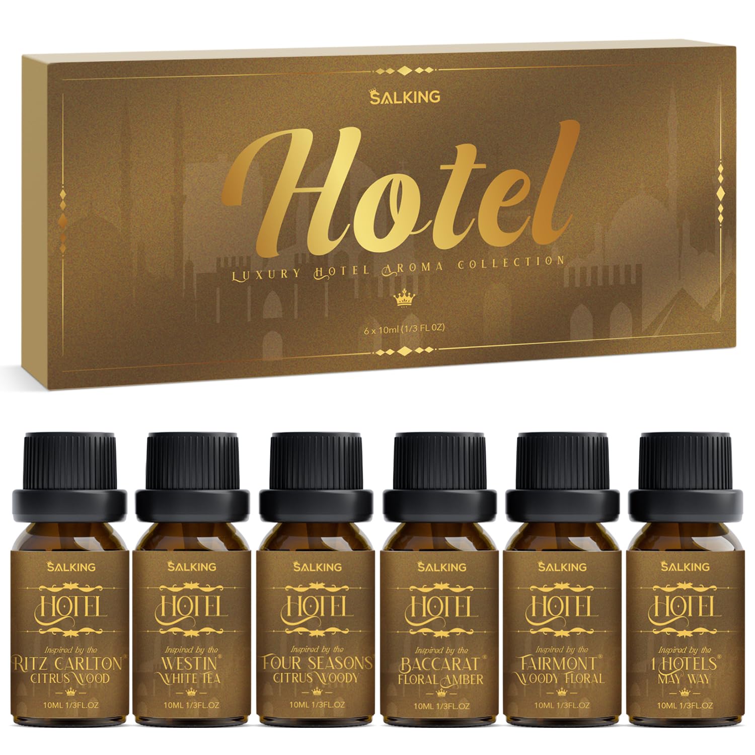 SALKING Hotel Diffuser Oil Set packaging, gift-ready luxury presentation.