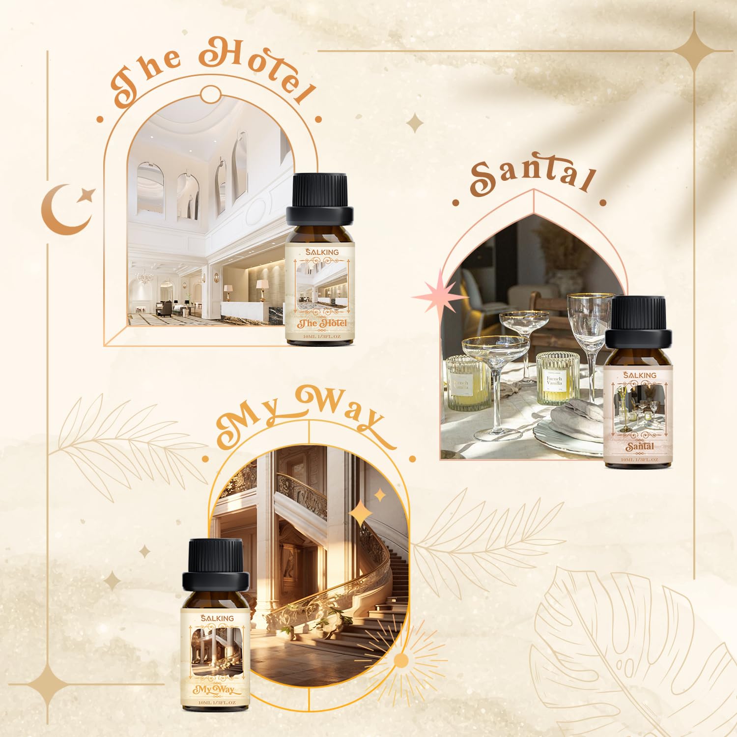 SALKING The Hotel diffuser oil bottle offers hotel-inspired fragrance for living rooms.