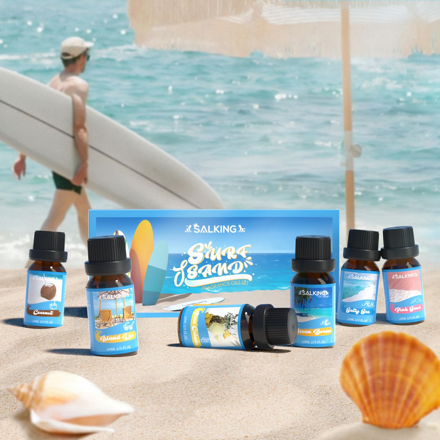 SALKING Surf & Sand Piña Colada fragancia dulce para momentos de confort.