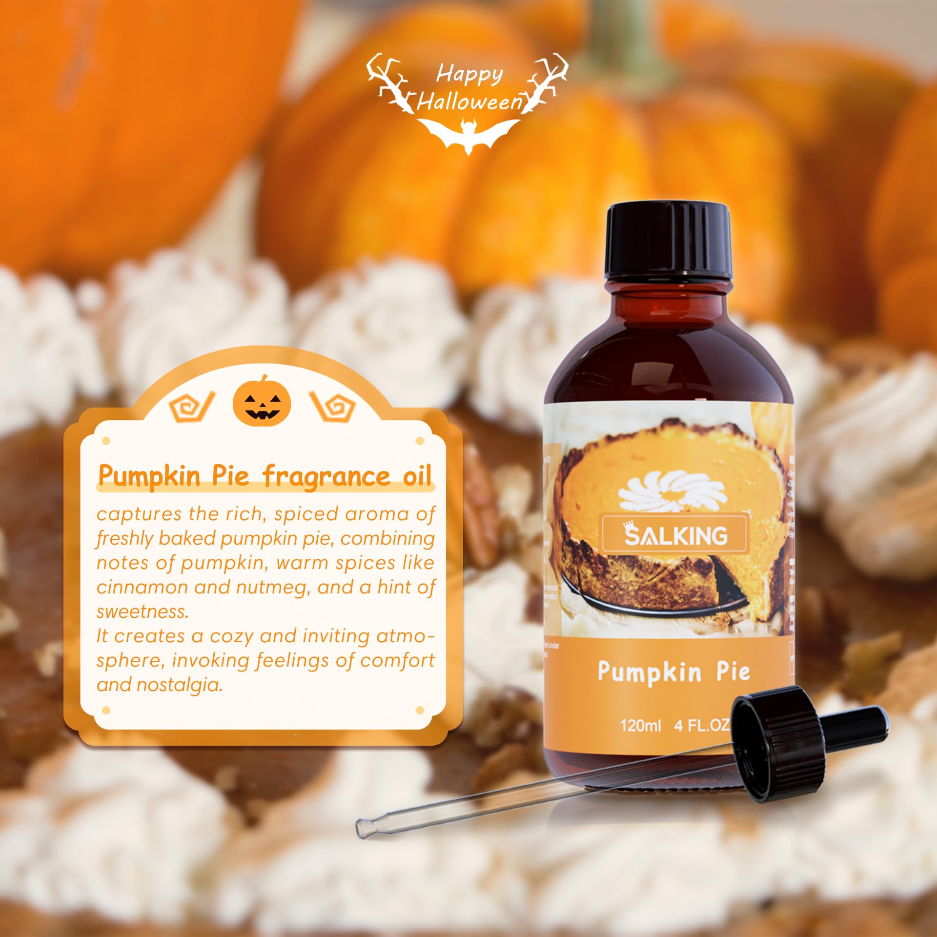 SALKING Pumpkin Pie Diffuser Setup releases cozy fall aroma.