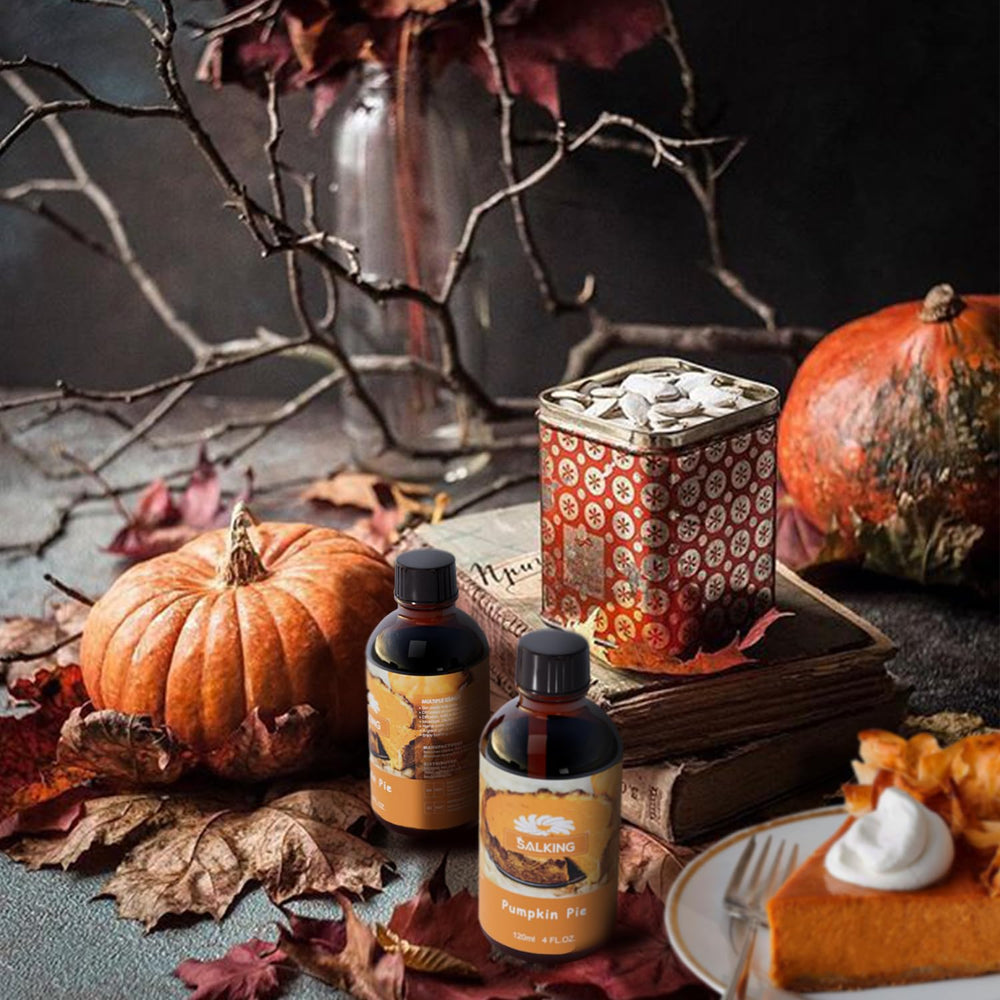 SALKING Pumpkin Pie Fragrance Oil packaging protects scent from light.