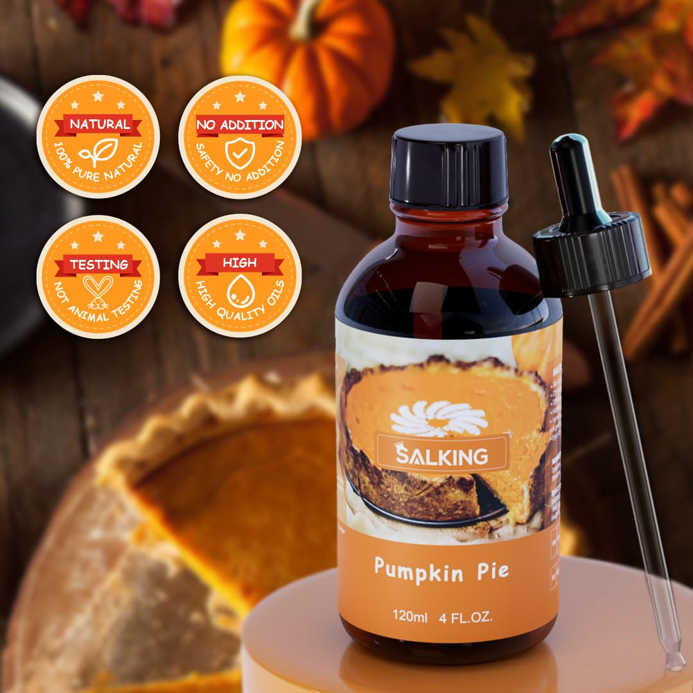 SALKING Pumpkin Pie Fragrance Oil for Soap Making enhances seasonal lather.