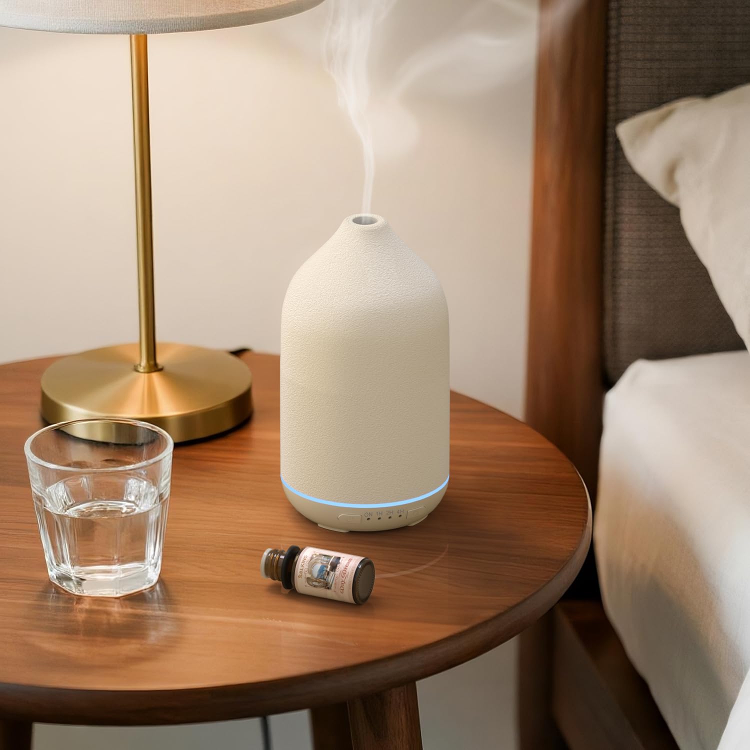 SALKING ultrasonic diffuser operates quietly for peaceful spaces.