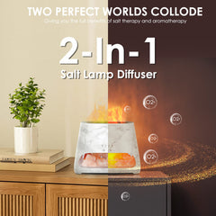 SALKING salt crystal chamber glows softly, adding calming ambiance.