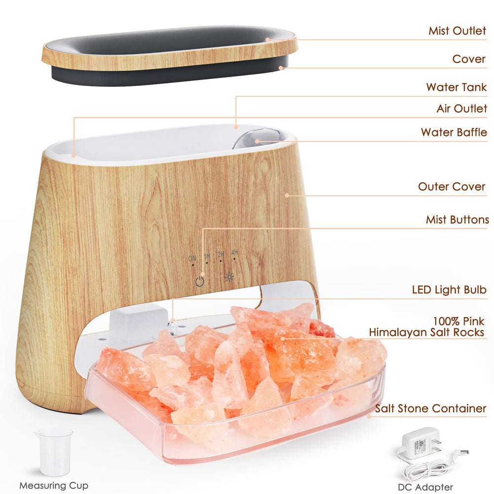 SALKING salt lamp diffuser combination provides night lighting and fragrance.