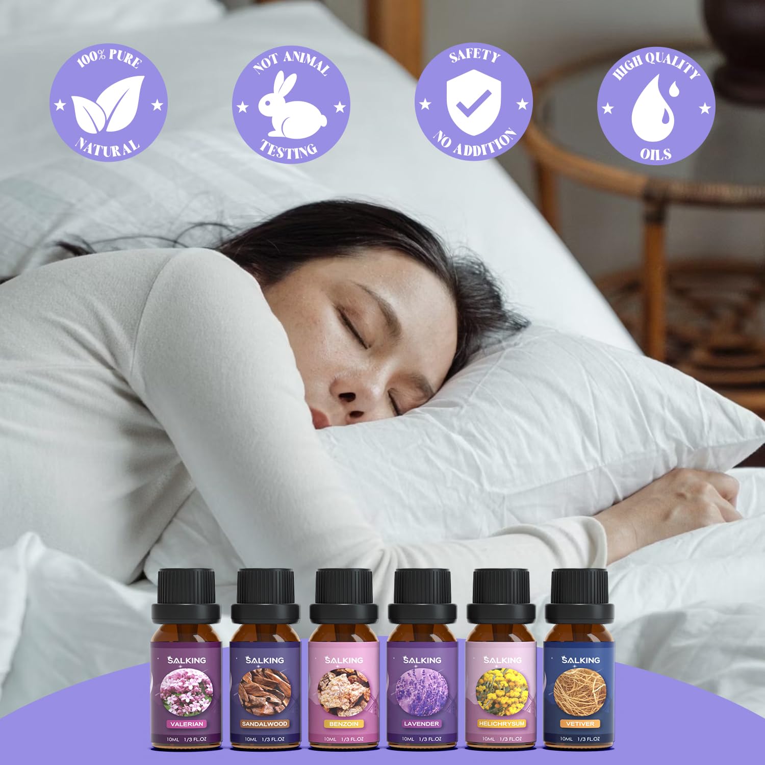 SALKING Helichrysum essential oil bottle for soothing atmosphere