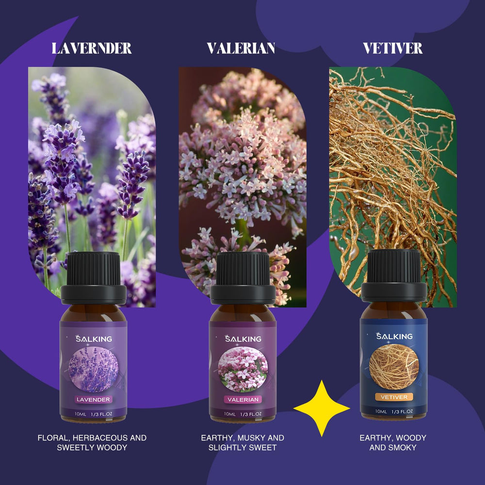 SALKING Sandalwood oil bottle evoking warm, woody notes