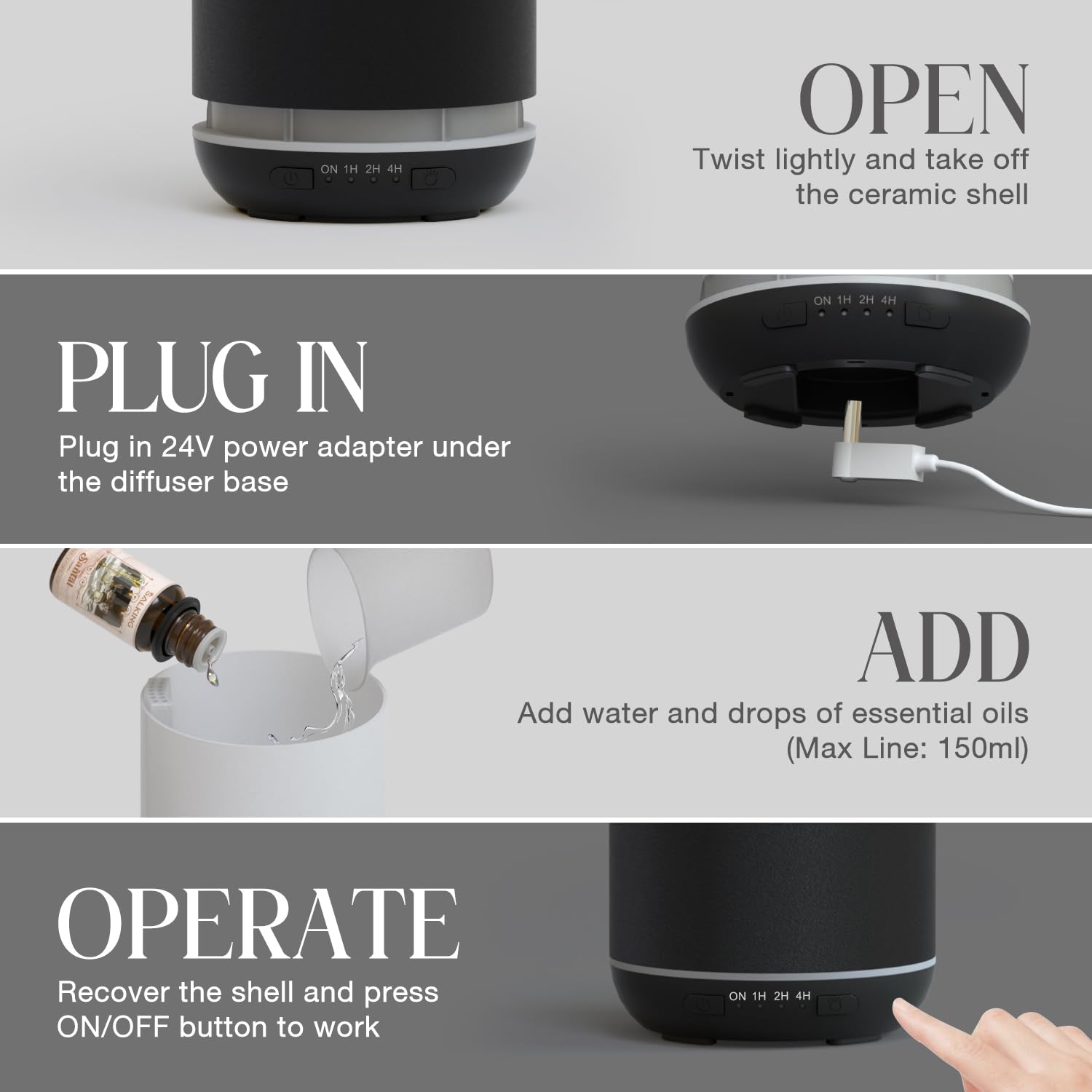 SALKING diffuser creates a spa-like atmosphere in any room for comfort.