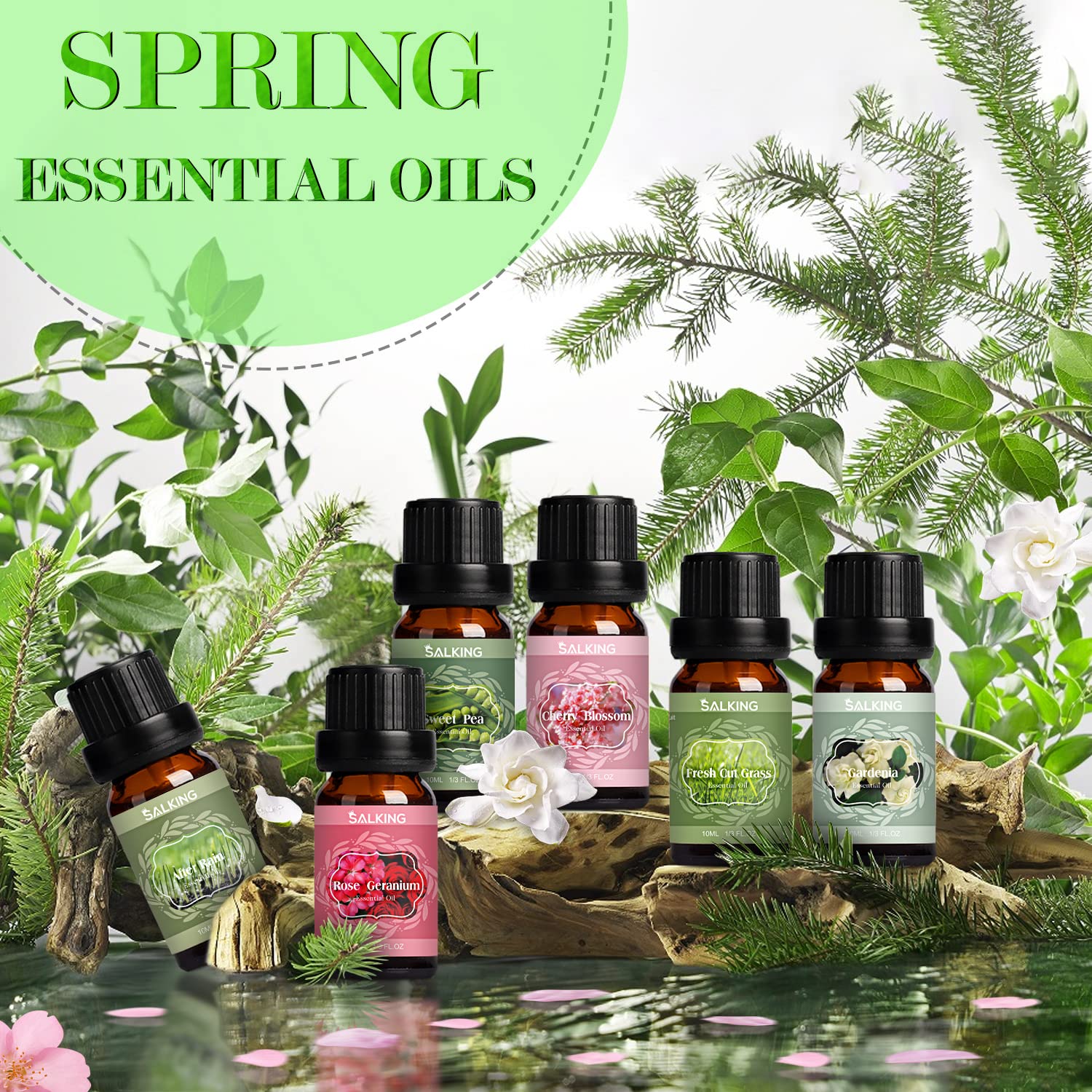 SALKING Spring Fragrance Oil Fresh Cut Grass for uplifting interiors