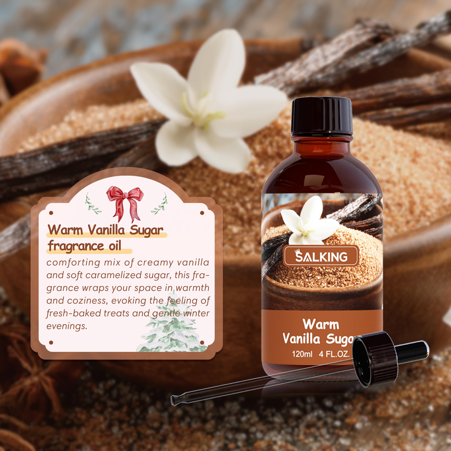 SALKING Warm Vanilla Sugar candle-making essential for fragrant homemade candles.