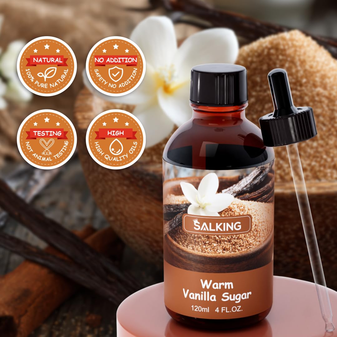 SALKING Warm Vanilla Sugar fragrance oil for soaps with comforting scent.