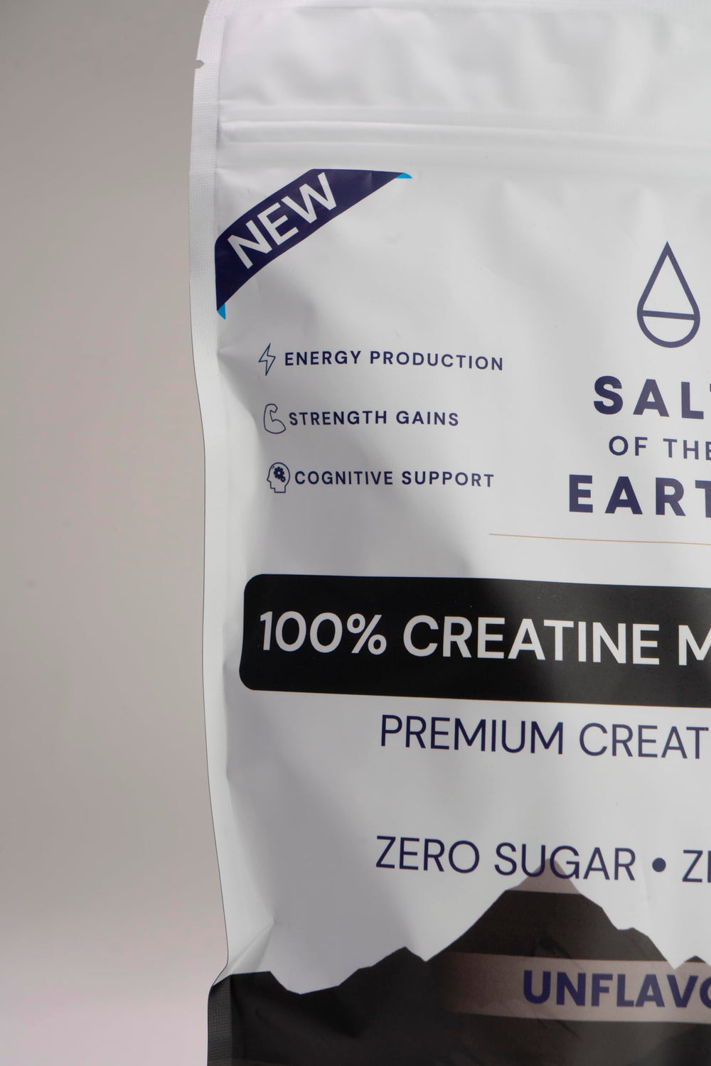Salt of the Earth Creatine powder dissolving in water.