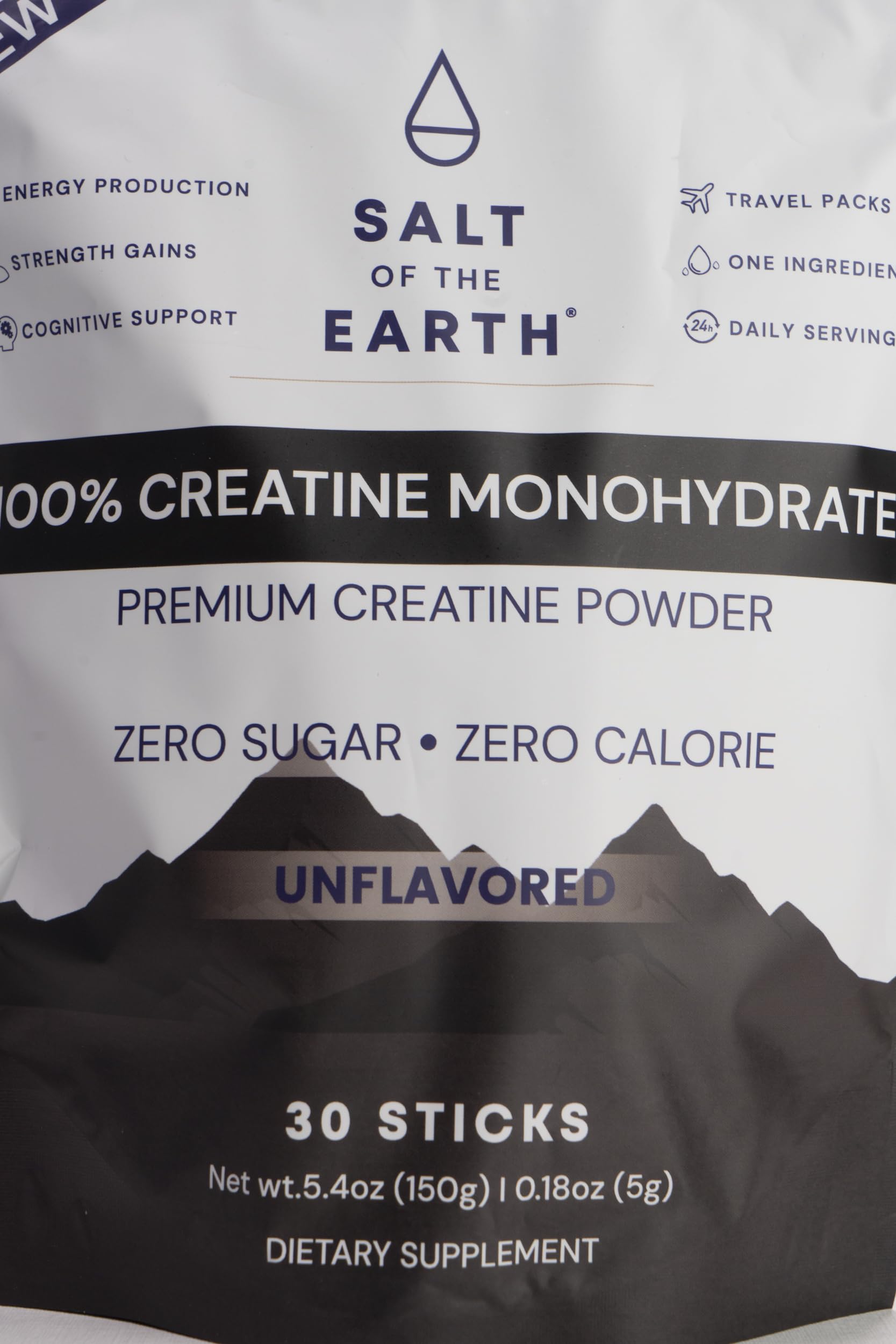 Salt of the Earth Creatine NSF-certified badge on packaging.