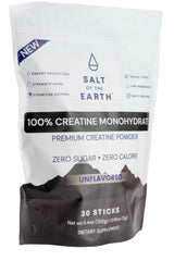 Salt of the Earth Creatine tub front highlighting 30 servings.