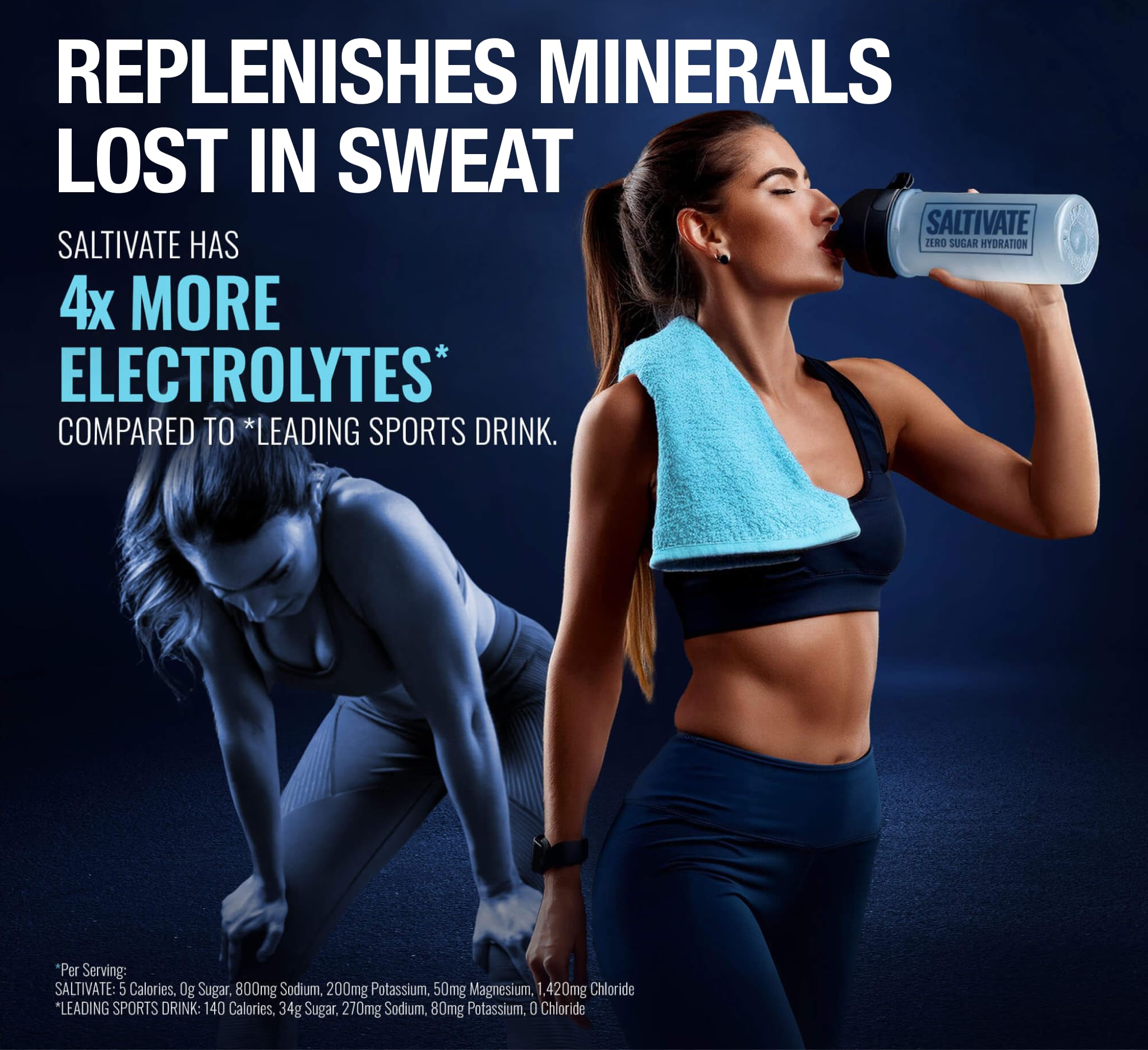 Saltivate Salty Orange Electrolytes on-the-go pack carried in bag during workouts.