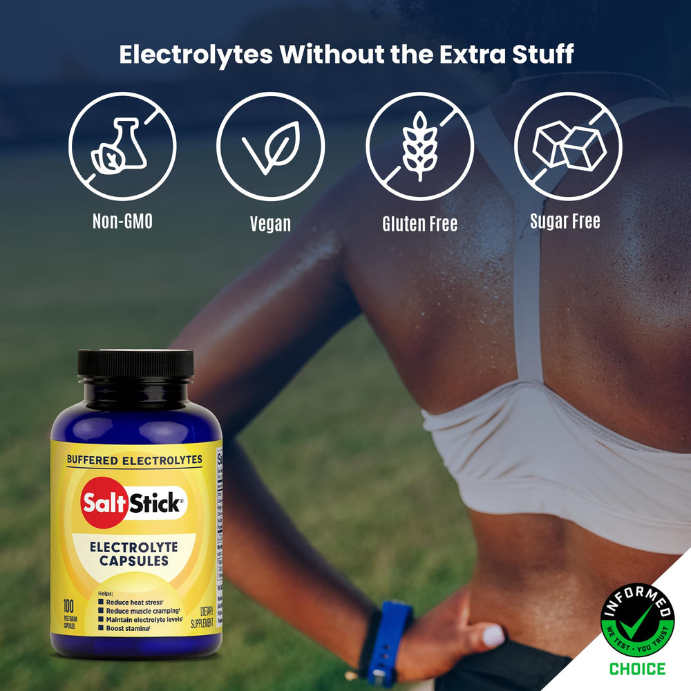SaltStick bottle on the go, ideal for endurance workouts.