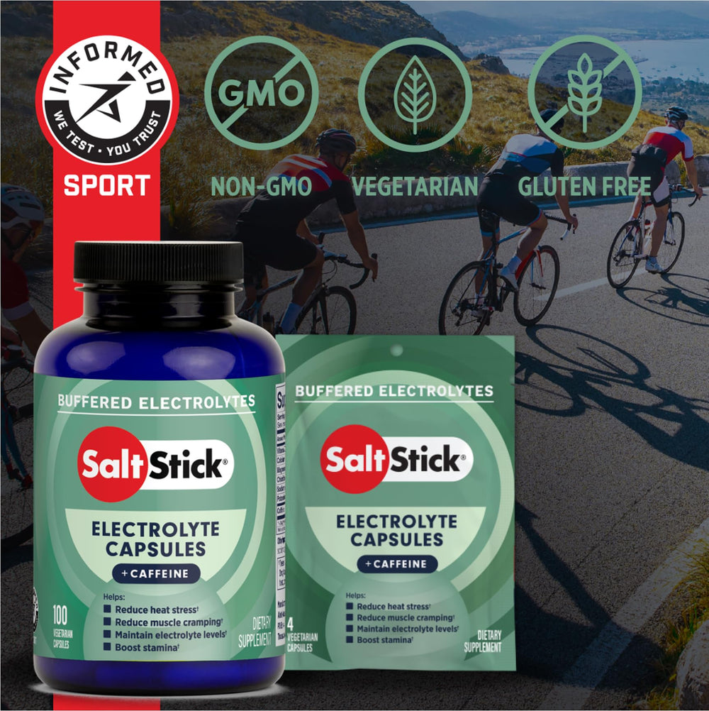 SaltStick Electrolytes on trail pack for endurance performance.
