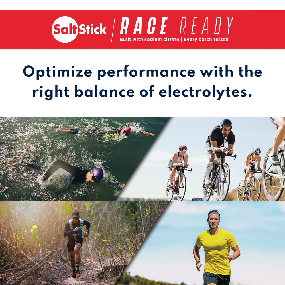 SaltStick Electrolytes packaging showing compact, easy-to-swallow capsules.