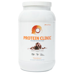 SaltWrap Protein Clinic creamy chocolate fudge shake ready in a glass for post-workout recovery