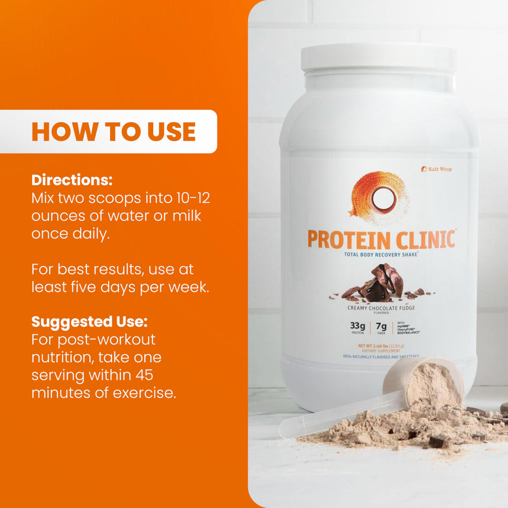SaltWrap Protein Clinic plant protein blend powder offering complete amino acids