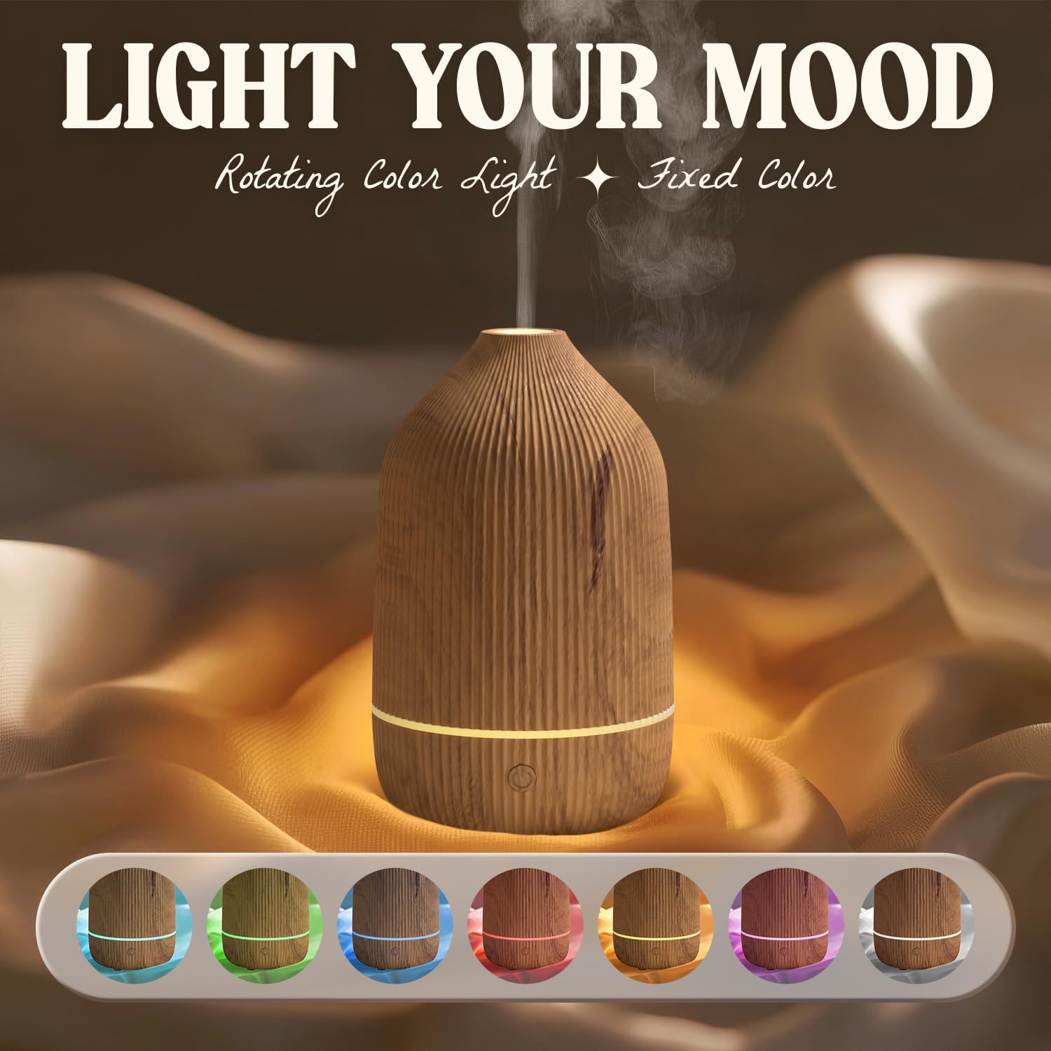 Salubrito 100ml diffuser showing compact mist for quick mood lift.