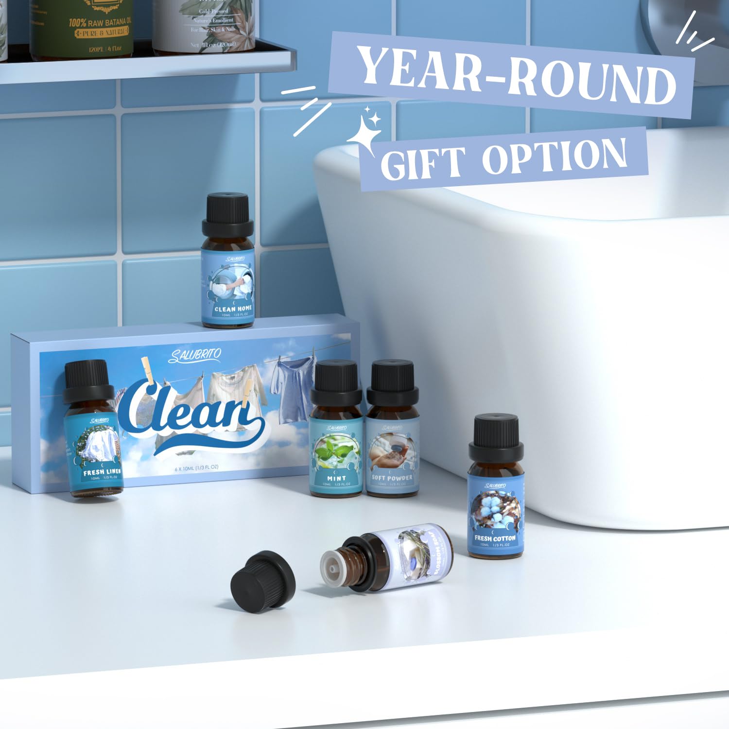Salubrito Clean Fragrance Oils Set supports DIY candles and sprays