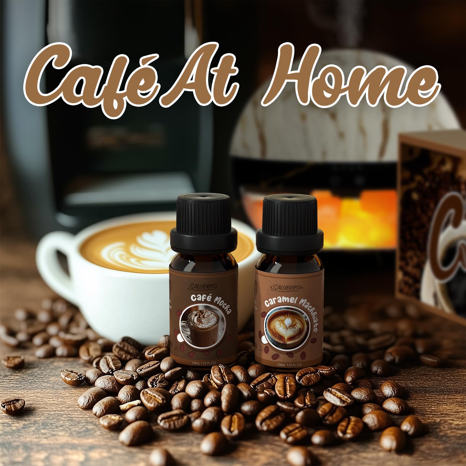 Salubrito Coffee Fragrance Oils Gift Box—elegant packaging for gifting.