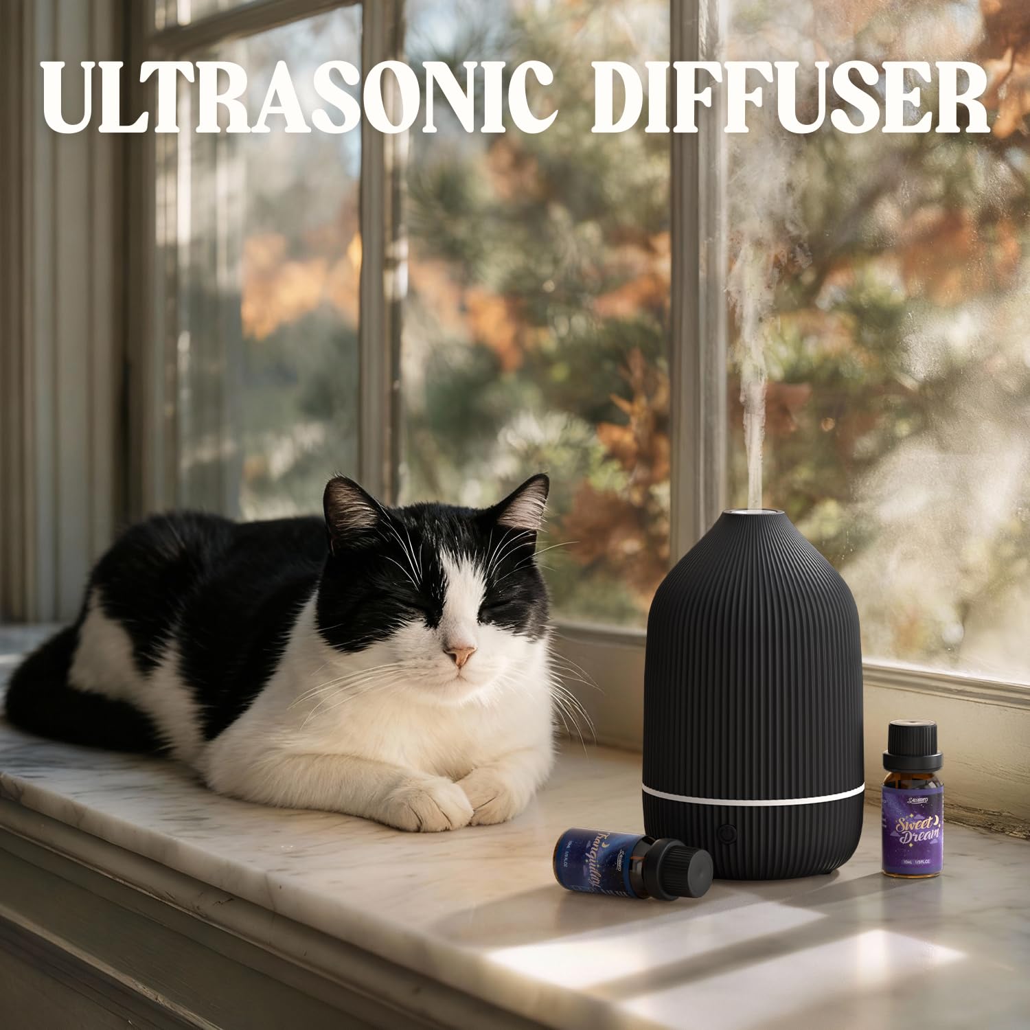 Salubrito diffuser placed on a home or office desk setup