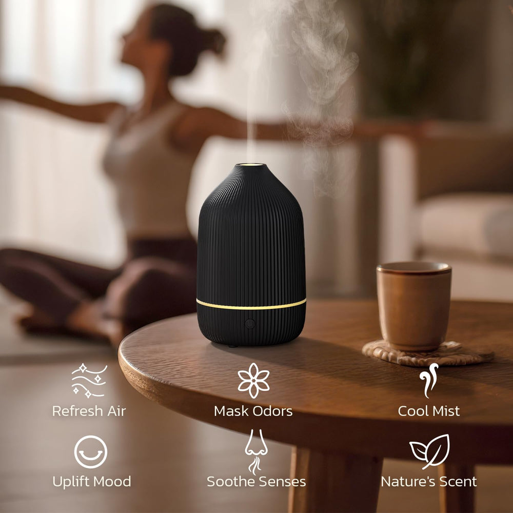 Salubrito diffuser with cycling ambient lights for mood setting
