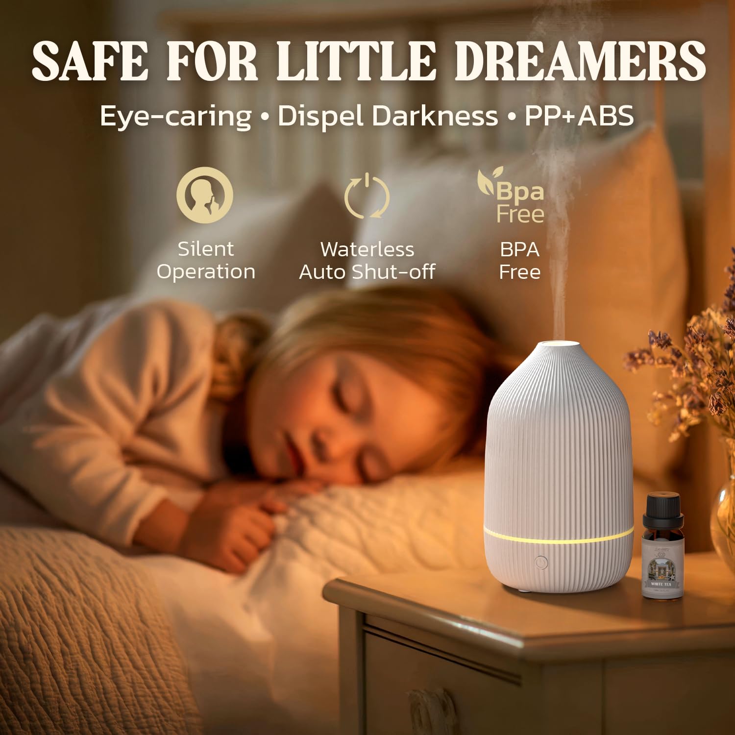 Salubrito diffuser auto shut-off feature for safe use during work or sleep