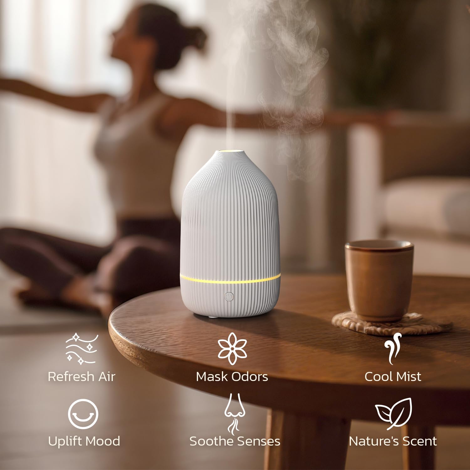 Salubrito diffuser BPA-free PP+ABS construction for safe oil diffusion