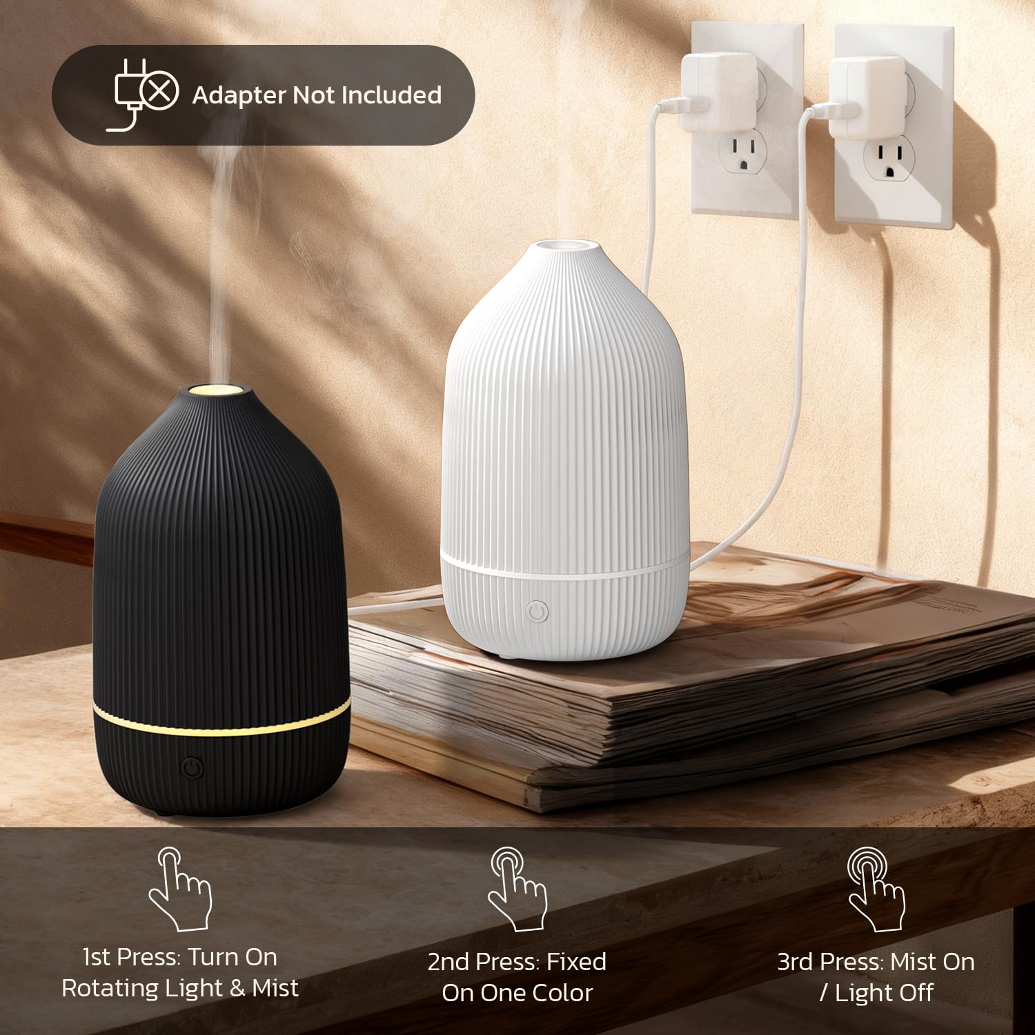 Salubrito diffuser with citrus, lavender, and peppermint scents options