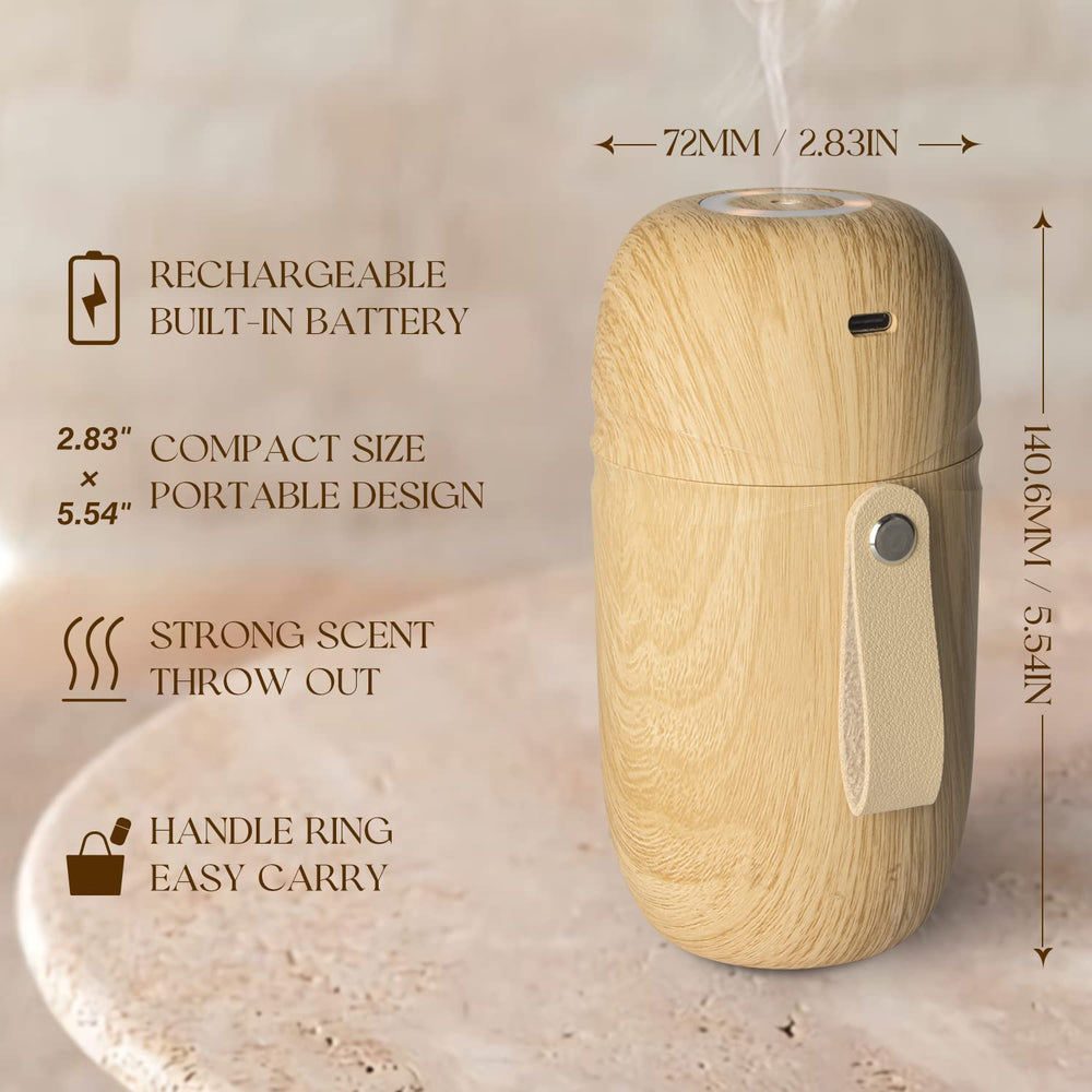 Salubrito diffuser highlights three mist levels for customizable aroma.