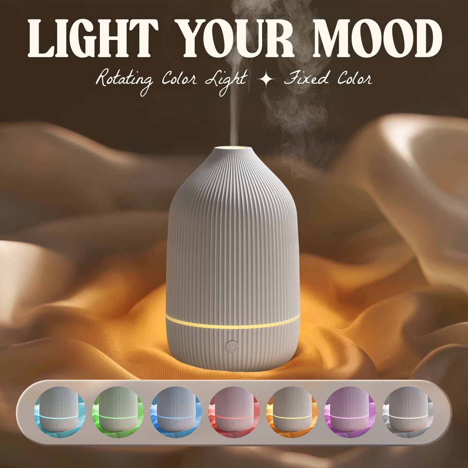 Salubrito diffuser in a cozy room highlighting compact home and office use