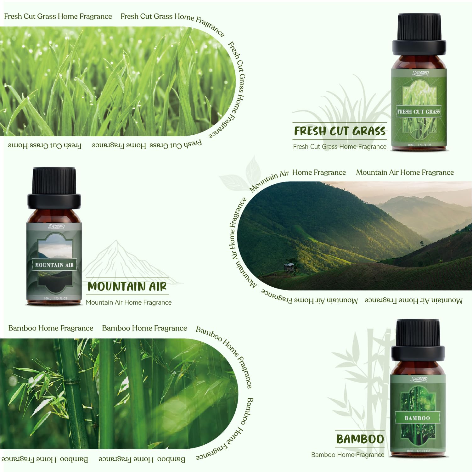 Salubrito Fresh Cut Grass oil for vibrant room scent