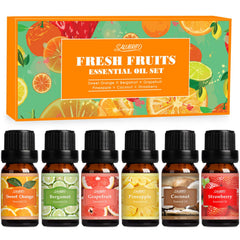 Salubrito fruit essential oil set in diffuser, rich aromas for a fresh home.
