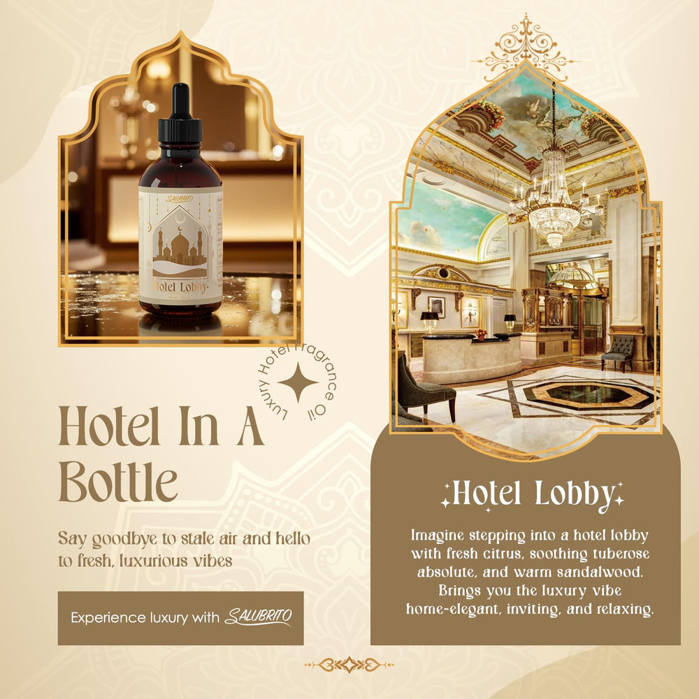 Salubrito hotel lobby diffuser in use to fill a room with refined fragrance