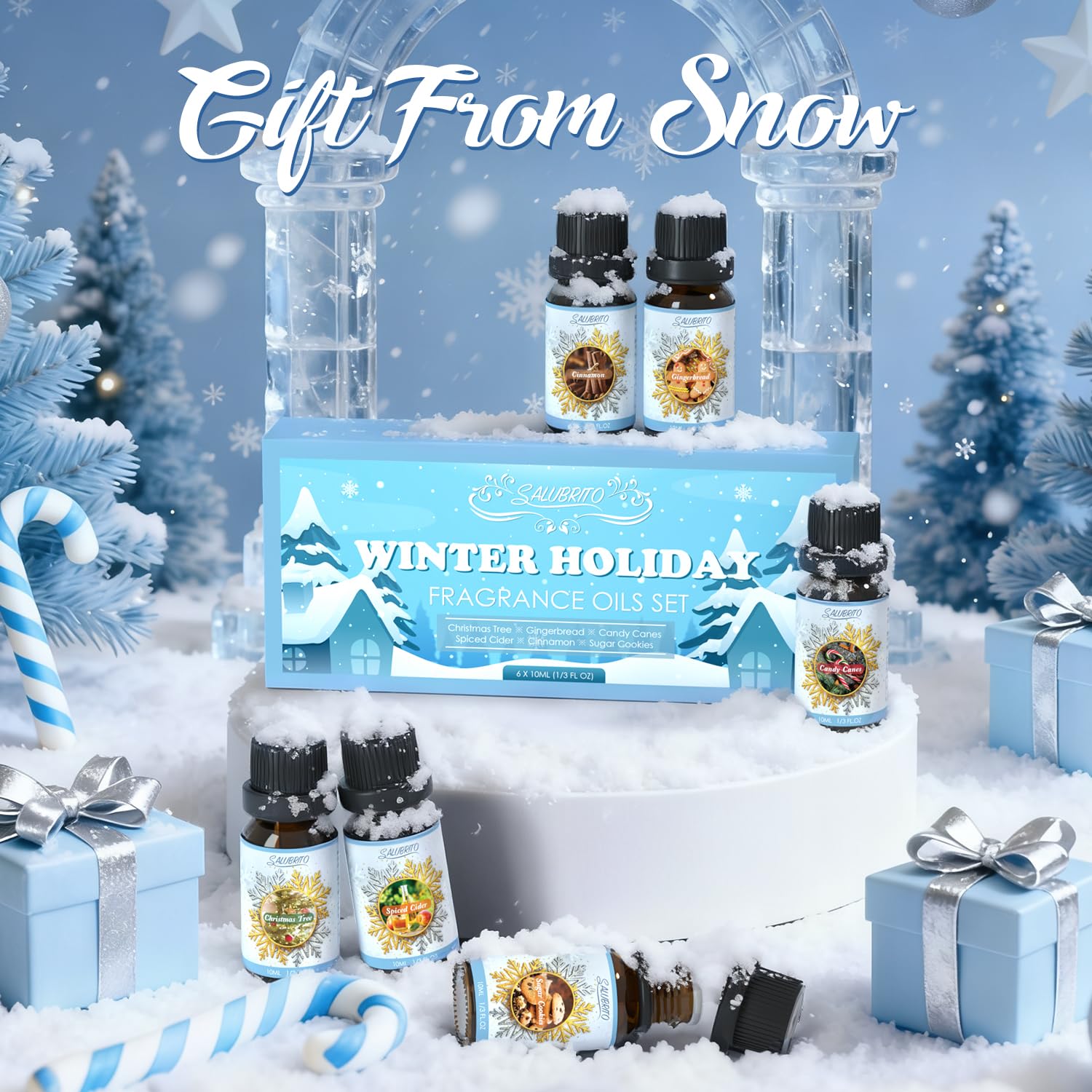 Salubrito winter fragrance oil gift box for gifting.