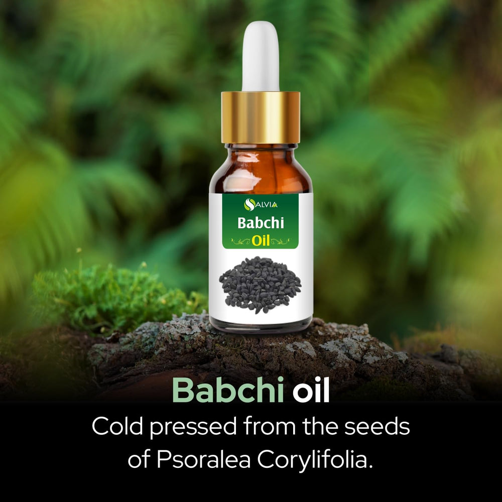 Salvia Babchi Oil packaging on display, ideal for spa routines.