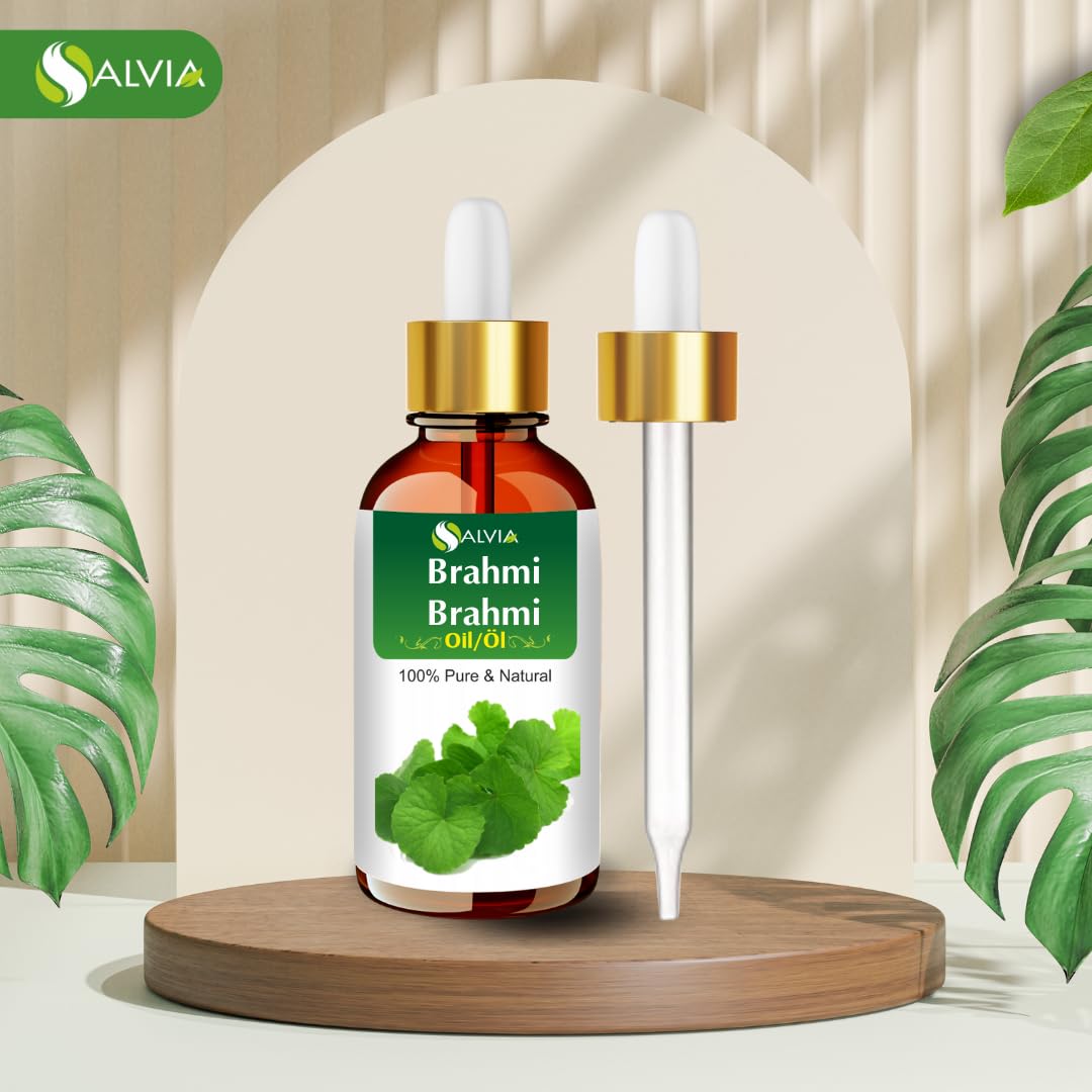 Salvia Brahmi oil in a compact bottle for on-the-go rituals.